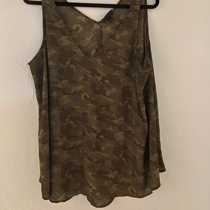 Lane Bryant Camo Chiffon Tank